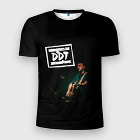 Мужская футболка 3D спортивная с принтом ДДТ в Белгороде, 100% полиэстер с улучшенными характеристиками | приталенный силуэт, круглая горловина, широкие плечи, сужается к линии бедра | гитара | ддт | классика | певец | рок | русский рок | юрий шевчук