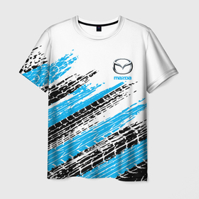 Мужская футболка 3D с принтом MAZDA. в Санкт-Петербурге, 100% полиэфир | прямой крой, круглый вырез горловины, длина до линии бедер | 2020 | auto | mazda | sport | авто | автомобиль | автомобильные | бренд | мазда | марка | машины | спорт