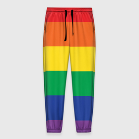 Мужские брюки 3D с принтом Радуга в Белгороде, 100% полиэстер | манжеты по низу, эластичный пояс регулируется шнурком, по бокам два кармана без застежек, внутренняя часть кармана из мелкой сетки | rainbow | радуга | цветной