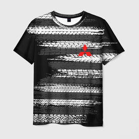 Мужская футболка 3D с принтом MITSUBISHI. в Петрозаводске, 100% полиэфир | прямой крой, круглый вырез горловины, длина до линии бедер | mitsubishi | sport | митсубиси | митсубиши | спорт