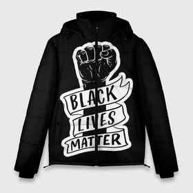 Мужская зимняя куртка 3D с принтом Black Lives Matter в Белгороде, верх — 100% полиэстер; подкладка — 100% полиэстер; утеплитель — 100% полиэстер | длина ниже бедра, свободный силуэт Оверсайз. Есть воротник-стойка, отстегивающийся капюшон и ветрозащитная планка. 

Боковые карманы с листочкой на кнопках и внутренний карман на молнии. | Тематика изображения на принте: black | blm | lives | matter | жизни | жизнь