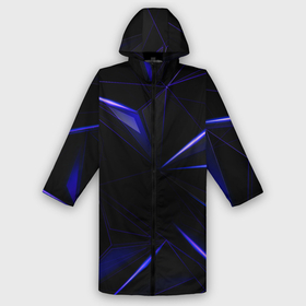 Дождевик унисекс 3D с принтом HEXAGON | BLUE в городе Новоалтайск,  |  | armour | army | neon | армия | броник | броня | доспехи | жилет | зеленая | камуфляж | косплей | костюм | линии | мрачный | неон | подарок | полосы | светлый | текстура | темный | чб | щит | яркий