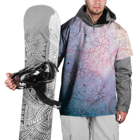 Накидка на куртку 3D с принтом Нежные цвета в Новосибирске, 100% полиэстер |  | арт | вектор | нежные цвета | переход цветов | плавный переход | рисунок | розовый | фиолетовый