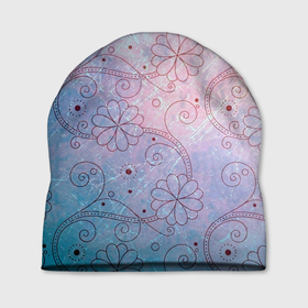 Шапка 3D с принтом Нежные цвета в Кировске, 100% полиэстер | универсальный размер, печать по всей поверхности изделия | арт | вектор | нежные цвета | переход цветов | плавный переход | рисунок | розовый | фиолетовый