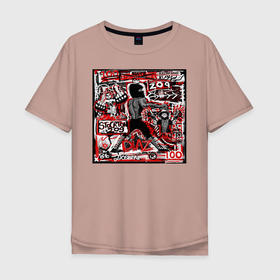 Мужская футболка хлопок Oversize с принтом Нейт Диаз(Nate Diaz) в Белгороде, 100% хлопок | свободный крой, круглый ворот, “спинка” длиннее передней части | арт. | бои | бокс | единоборства | мма