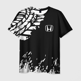 Мужская футболка 3D с принтом HONDA. в Санкт-Петербурге, 100% полиэфир | прямой крой, круглый вырез горловины, длина до линии бедер | 2020 | auto | honda | sport | авто | автомобиль | автомобильные | бренд | марка | машины | спорт | хонда