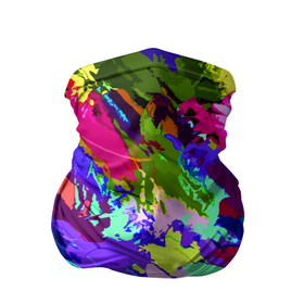 Бандана-труба 3D с принтом Краска в Курске, 100% полиэстер, ткань с особыми свойствами — Activecool | плотность 150‒180 г/м2; хорошо тянется, но сохраняет форму | abstraction | expression | impressionism | абстракция | импрессионизм | краска | цвет | экспрессия