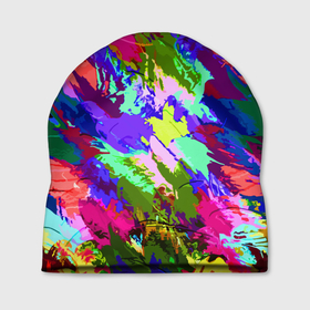 Шапка 3D с принтом Краска в Тюмени, 100% полиэстер | универсальный размер, печать по всей поверхности изделия | abstraction | expression | impressionism | абстракция | импрессионизм | краска | цвет | экспрессия