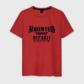 Мужская футболка хлопок с принтом KIZARU HAUNTED FAMILY в Белгороде, 100% хлопок | прямой крой, круглый вырез горловины, длина до линии бедер, слегка спущенное плечо. | family | haunted | kizaru | кизару | фэмили | хаунтед