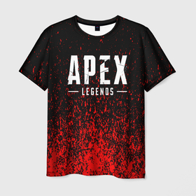 Мужская футболка 3D с принтом Apex Legends. в Тюмени, 100% полиэфир | прямой крой, круглый вырез горловины, длина до линии бедер | apex | apex legends | battle | battle royal | bloodhound | titanfall | wraith | апекс | апекс легендс | батл | битва | война | королевская битва | легендс | рояль