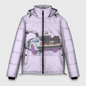 Мужская зимняя куртка 3D с принтом Назад в будущее в Екатеринбурге, верх — 100% полиэстер; подкладка — 100% полиэстер; утеплитель — 100% полиэстер | длина ниже бедра, свободный силуэт Оверсайз. Есть воротник-стойка, отстегивающийся капюшон и ветрозащитная планка. 

Боковые карманы с листочкой на кнопках и внутренний карман на молнии. | Тематика изображения на принте: 80 | 80s | back to the future | retro | retro wave | восьмидесятые | делориан | док | марти макфлай | ретро | ретро вэйв