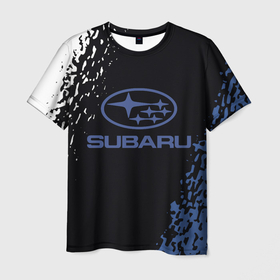 Мужская футболка 3D с принтом SUBARU. в городе Новоалтайск, 100% полиэфир | прямой крой, круглый вырез горловины, длина до линии бедер | Тематика изображения на принте: 2020 | auto | sport | subaru | авто | автомобиль | автомобильные | бренд | марка | машины | спорт | субару