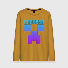 Мужской лонгслив хлопок с принтом MINECRAFT CREEPER в Екатеринбурге, 100% хлопок |  | creeper | game | minecraft | блоки | игра | квадраты | компьютерная | крипер | криппер | майнкрафт | огонь