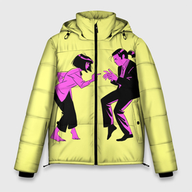 Мужская зимняя куртка 3D с принтом Криминальное чтиво в Екатеринбурге, верх — 100% полиэстер; подкладка — 100% полиэстер; утеплитель — 100% полиэстер | длина ниже бедра, свободный силуэт Оверсайз. Есть воротник-стойка, отстегивающийся капюшон и ветрозащитная планка. 

Боковые карманы с листочкой на кнопках и внутренний карман на молнии. | Тематика изображения на принте: dance | film | films | move | pulp fiction | бандит | бандиты | боевик | брюс уиллис | квентин тарантино | криминал | криминальное чтиво | сэмюэл л джексон | танец | танцы | ума турман | фильм | фильмы