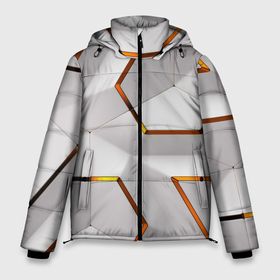 Мужская зимняя куртка 3D с принтом 3D абстракция Iron в Белгороде, верх — 100% полиэстер; подкладка — 100% полиэстер; утеплитель — 100% полиэстер | длина ниже бедра, свободный силуэт Оверсайз. Есть воротник-стойка, отстегивающийся капюшон и ветрозащитная планка. 

Боковые карманы с листочкой на кнопках и внутренний карман на молнии. | 3d кубики | 3д кубики | sport | абстракция | брызги | краска | кубики | линии | паттерн | спорт | спортивная | спортивный стиль | стиль | текстуры | тренировка | узор