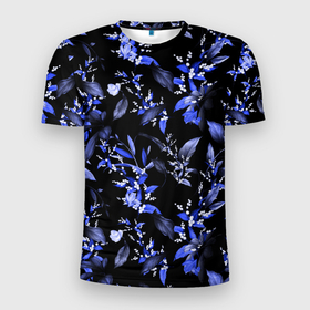 Мужская футболка 3D спортивная с принтом Ночные цветы , 100% полиэстер с улучшенными характеристиками | приталенный силуэт, круглая горловина, широкие плечи, сужается к линии бедра | весна | дача | летние цветы | летняя | лето | паттерн | розы | сад | свежесть | текстуры | узор | цветы