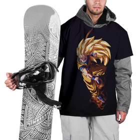 Накидка на куртку 3D с принтом Шар Дракона в Екатеринбурге, 100% полиэстер |  | dragon ball | аниме | веджета | драконий жемчуг | молнии | шар дракона