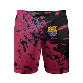 Мужские шорты спортивные с принтом FC BARCELONA. ,  |  | barca | barcelona | fc barca | барка | барселона