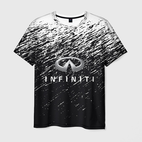 Мужская футболка 3D с принтом INFINITI. в Санкт-Петербурге, 100% полиэфир | прямой крой, круглый вырез горловины, длина до линии бедер | 2020 | auto | infiniti | sport | авто | автомобиль | автомобильные | бренд | инфинити | марка | машины | спорт