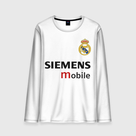 Мужской лонгслив 3D с принтом Рауль Реал Мадрид в Тюмени, 100% полиэстер | длинные рукава, круглый вырез горловины, полуприлегающий силуэт | 7 | raul | real madrid | испанский футбольный клуб | ла лига | легенда реала | логотип реала | нападающий | номер 7 | рауль | реал мадрид | сименс мобайл | эмблема реала