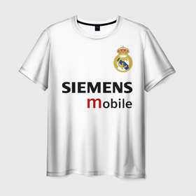Мужская футболка 3D с принтом Рауль Реал Мадрид в Кировске, 100% полиэфир | прямой крой, круглый вырез горловины, длина до линии бедер | 7 | raul | real madrid | испанский футбольный клуб | ла лига | легенда реала | логотип реала | нападающий | номер 7 | рауль | реал мадрид | сименс мобайл | эмблема реала