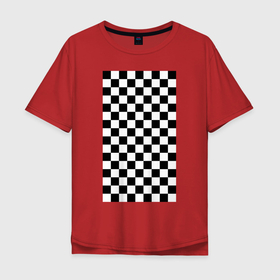 Мужская футболка хлопок Oversize с принтом Шахматный пол в Тюмени, 100% хлопок | свободный крой, круглый ворот, “спинка” длиннее передней части | дельта | заговор | иллюминаты | масонство | масоны | наблюдение | наугольник | текстура | циркуль | шахматка