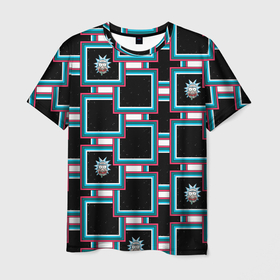 Мужская футболка 3D с принтом Rick в Тюмени, 100% полиэфир | прямой крой, круглый вырез горловины, длина до линии бедер | birdperson | justin roiland | mister misix | morty smith | portal | rick and morty | rick sanchez | vdgerir | морти | пиксели | пиксель | рик