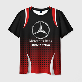 Мужская футболка 3D с принтом Mercedes-Benz в Санкт-Петербурге, 100% полиэфир | прямой крой, круглый вырез горловины, длина до линии бедер | amg | mercedes | mercedes значок | mercedes лого | mercedes марка | амг | бенц | лого автомобиля | логотип мерседес | мерин | мерс | мерседес | мерседес бенз | мерседес лого | мерседес эмблема