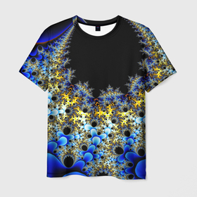 Мужская футболка 3D с принтом Фрактальная материя l Fractal в Белгороде, 100% полиэфир | прямой крой, круглый вырез горловины, длина до линии бедер | abstract | abstraction | color | fractal | geometry | paitnt | psy | абстракция | геометрия | краски | неоновые | психоделика | фрактал