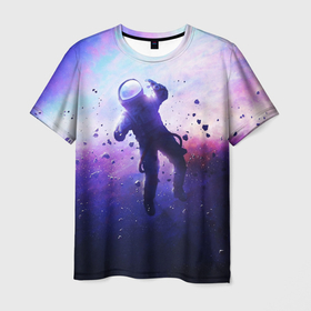 Мужская футболка 3D с принтом АСТРОНАВТ(S) , 100% полиэфир | прямой крой, круглый вырез горловины, длина до линии бедер | cosmonavt | galaxy | nasa | nebula | space | star | абстракция | астронавт | вселенная | галактика | звезда | звезды | космический | космонавт | наса | планеты | скафандр