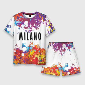 Мужской костюм с шортами 3D с принтом Milano в Белгороде,  |  | fashion | italy | milano | paint | vanguard | авангард | италия | краска | милан | мода | надпись | текст | фраза