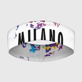 Повязка на голову 3D с принтом Milano в Новосибирске,  |  | fashion | italy | milano | paint | vanguard | авангард | италия | краска | милан | мода | надпись | текст | фраза