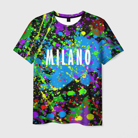 Мужская футболка 3D с принтом Milano , 100% полиэфир | прямой крой, круглый вырез горловины, длина до линии бедер | fashion | italy | milano | paint | vanguard | авангард | италия | краска | милан | мода | надпись | текст | фраза
