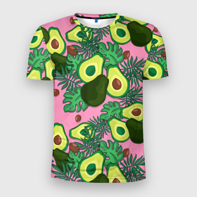 Мужская футболка 3D Slim с принтом avocado в Тюмени, 100% полиэстер с улучшенными характеристиками | приталенный силуэт, круглая горловина, широкие плечи, сужается к линии бедра | avocado | авокадо | веганство | вегетарианство | еда | зеленый | земля | зож | листья | овощи | позиция | природа | фрукты