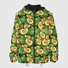 Мужская куртка 3D с принтом avocado в Екатеринбурге, ткань верха — 100% полиэстер, подклад — флис | прямой крой, подол и капюшон оформлены резинкой с фиксаторами, два кармана без застежек по бокам, один большой потайной карман на груди. Карман на груди застегивается на липучку | avocado | авокадо | веганство | вегетарианство | еда | зеленый | земля | зож | листья | овощи | позиция | природа | фрукты