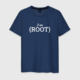 Мужская футболка хлопок с принтом I am root в Тюмени, 100% хлопок | прямой крой, круглый вырез горловины, длина до линии бедер, слегка спущенное плечо. | coding | it | programming | root | кодинг | прогер | программирование | программист