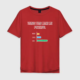 Мужская футболка хлопок Oversize с принтом SUDO дает Силу в Белгороде, 100% хлопок | свободный крой, круглый ворот, “спинка” длиннее передней части | coding | it | programming | sudo | кодинг | прогер | программирование | программист
