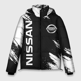 Мужская зимняя куртка 3D с принтом NISSAN в городе Новоалтайск, верх — 100% полиэстер; подкладка — 100% полиэстер; утеплитель — 100% полиэстер | длина ниже бедра, свободный силуэт Оверсайз. Есть воротник-стойка, отстегивающийся капюшон и ветрозащитная планка. 

Боковые карманы с листочкой на кнопках и внутренний карман на молнии. | nissan | авто | автомобиль | логотип | марка | машина | надпись | нисан | текстура