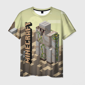 Мужская футболка 3D с принтом Minecraft в Кировске, 100% полиэфир | прямой крой, круглый вырез горловины, длина до линии бедер | minecraft | копатель | кубики | майкрафт | майнкрафт | мморг | мультиплеер | пиксели | пиксельная игра | развивающая игра | рпг | строительство | стройка