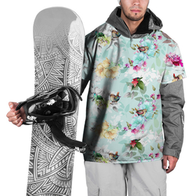 Накидка на куртку 3D с принтом Весенние цветы в Новосибирске, 100% полиэстер |  | весна | дача | летние цветы | летняя | лето | паттерн | розы | сад | свежесть | текстуры | узор | цветы