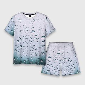 Мужской костюм с шортами 3D с принтом Капли окно стекло дождь серо в Курске,  |  | абстракция | блики | боке | брызги | вечер | вода | градиент | дача | дождь | капли | капли на стекле | лес | лето | мрачно | окно | природа | роса | свет | силуэты | симметрия | текстура | темный | фото