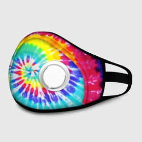 Маска из неопрена с принтом TIE-DYE СТЕНА в Ханты-Майнсийске, неопрен 100% | Форма огибающая нос. Резинки для ушей с дополнительной резинкой на затылке. Клапан для выдоха для активного дыхания при занятиях спортом. Эластичный материал маски и окантовки для лучшего растяжения и прилегания маски.  | abstract | abstraction | color | geometry | paitnt | psy | абстракция | геометрия | краски | неоновые | психоделика