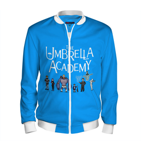 Мужской бомбер 3D с принтом The umbrella academy в Петрозаводске, 100% полиэстер | застегивается на молнию, по бокам два кармана без застежек, по низу бомбера и на воротнике - эластичная резинка | dark horse comics | netflix | the umbrella academy | umbrella | академия амбрелла | белая скрипка | бен харгривз | комикс | комильфо | космобой | кракен | реджинальд харгривз | сеанс | слух