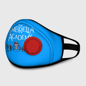 Маска из неопрена с принтом The umbrella academy в Новосибирске, неопрен 100% | Форма огибающая нос. Резинки для ушей с дополнительной резинкой на затылке. Клапан для выдоха для активного дыхания при занятиях спортом. Эластичный материал маски и окантовки для лучшего растяжения и прилегания маски.  | dark horse comics | netflix | the umbrella academy | umbrella | академия амбрелла | белая скрипка | бен харгривз | комикс | комильфо | космобой | кракен | реджинальд харгривз | сеанс | слух