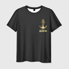 Мужская футболка 3D с принтом ВМФ(С праздником) в Кировске, 100% полиэфир | прямой крой, круглый вырез горловины, длина до линии бедер | вмф | военно морской флот | день вмф | корабли | море | праздник вмф