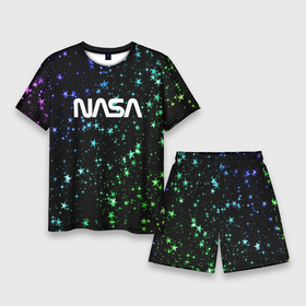 Мужской костюм с шортами 3D с принтом NASA l НАСА(S) ,  |  | cosmonavt | galaxy | nasa | nebula | space | star | абстракция | астронавт | вселенная | галактика | звезда | звезды | космический | космонавт | наса | планеты | скафандр