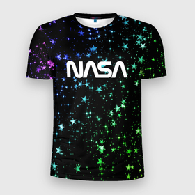 Мужская футболка 3D спортивная с принтом NASA l НАСА(S) в Тюмени, 100% полиэстер с улучшенными характеристиками | приталенный силуэт, круглая горловина, широкие плечи, сужается к линии бедра | cosmonavt | galaxy | nasa | nebula | space | star | абстракция | астронавт | вселенная | галактика | звезда | звезды | космический | космонавт | наса | планеты | скафандр