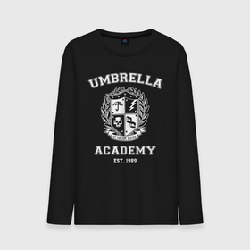 Мужской лонгслив хлопок с принтом Академия Амбрелла , 100% хлопок |  | umbrella | umbrella academy | академия амбрелла | амбрелла | герб