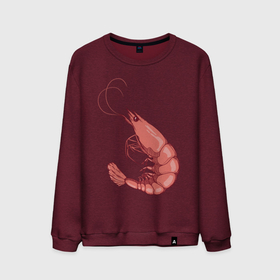 Мужской свитшот хлопок с принтом Креветка в Курске, 100% хлопок |  | Тематика изображения на принте: еда | креветка | морские животные | рак