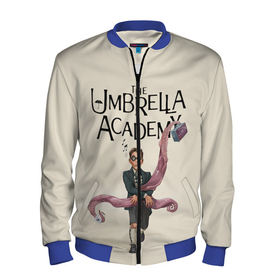 Мужской бомбер 3D с принтом The umbrella academy в Петрозаводске, 100% полиэстер | застегивается на молнию, по бокам два кармана без застежек, по низу бомбера и на воротнике - эластичная резинка | dark horse comics | netflix | the umbrella academy | umbrella | академия амбрелла | белая скрипка | бен харгривз | комикс | комильфо | космобой | кракен | реджинальд харгривз | сеанс | слух